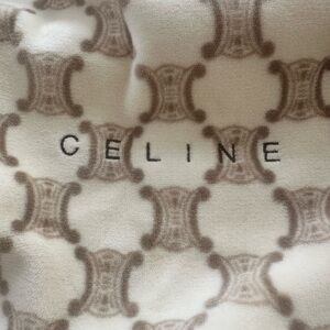 Vintage Celine Monogram Fleece Blanket in Box